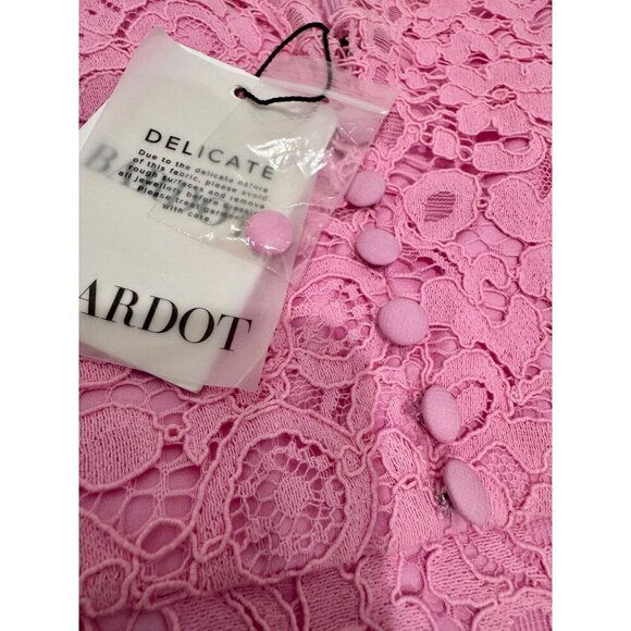 New Bardot Women's Size XS milana lace sheath dress - pink bloom - Picture 11 of 13
